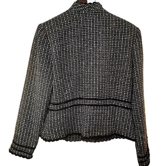 Chadwicks| Black & White Tweed Blazer Size 12 - Picture 2 of 5